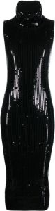 Alexandre Vauthier Midi-jurk met pailletten Zwart