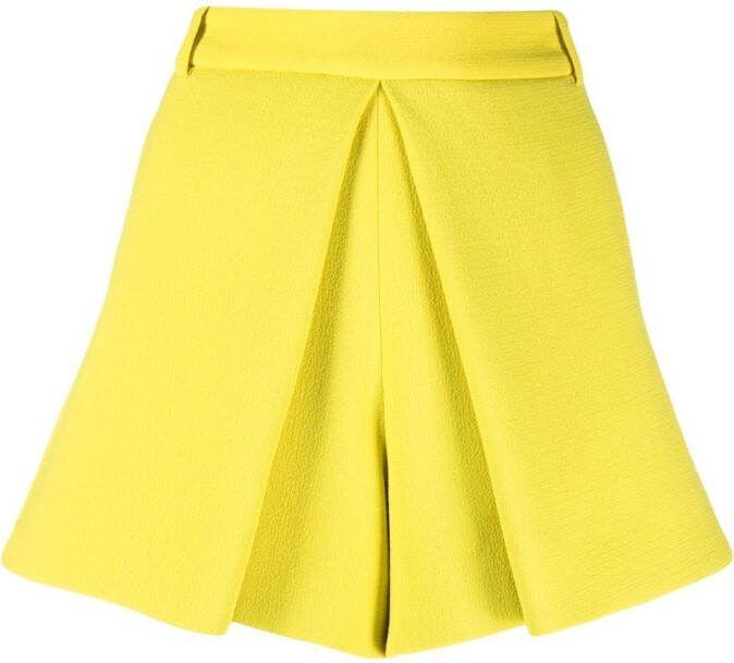 Alexandre Vauthier Shorts met geplooid detail Geel