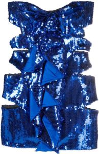 Alexandre Vauthier Strapless mini-jurk Blauw