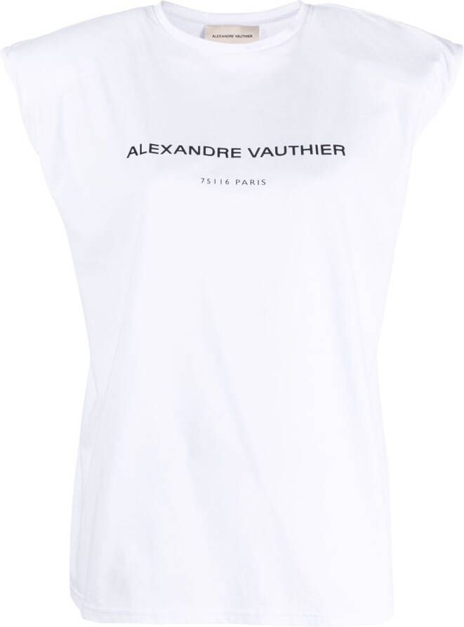 Alexandre Vauthier T-shirt met flared mouwen Wit