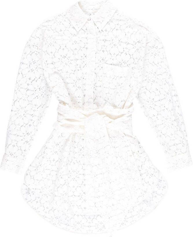 Alexandre Vauthier Zijden blousejurk Wit