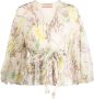Alexis Blouse met geborduurde bloemen Beige - Thumbnail 1