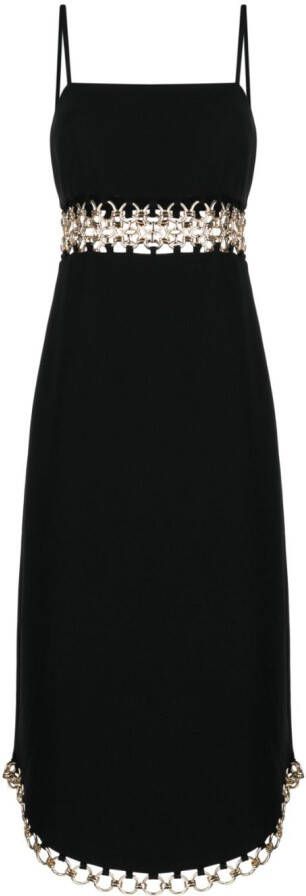 Alexis Midi-jurk met ring detail Zwart