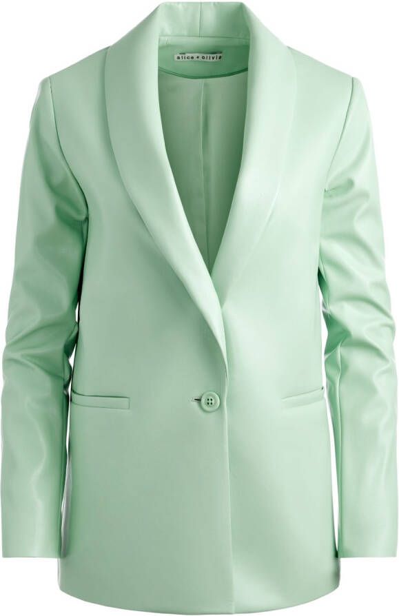 Alice + olivia Blazer met enkele rij knopen Groen