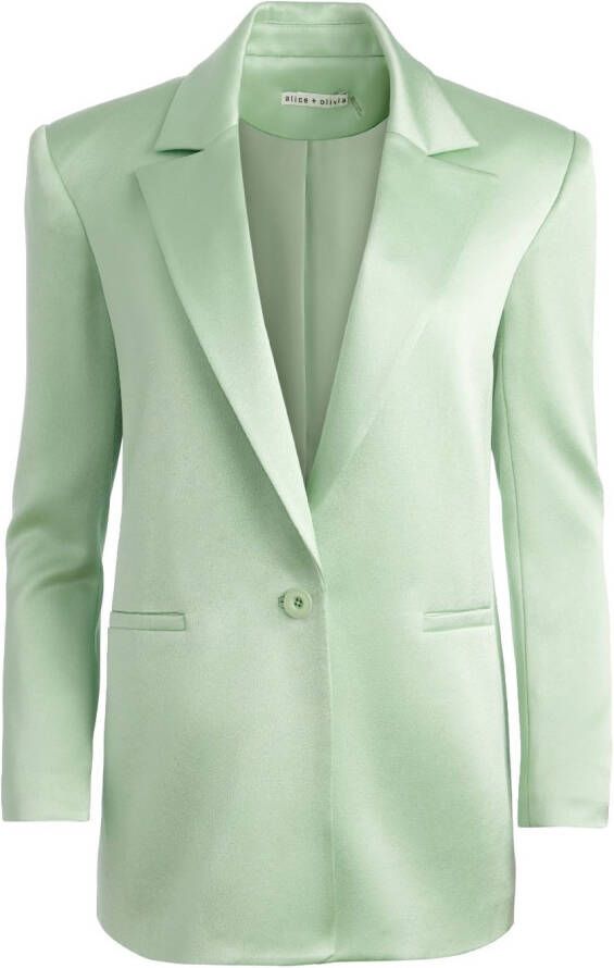 Alice + olivia Blazer met enkele rij knopen Groen