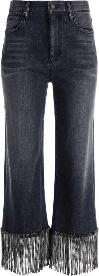 alice + olivia Boyfriend jeans met kristal Zwart