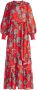 Alice + olivia Lyla midi-jurk met bloemenprint Rood - Thumbnail 1
