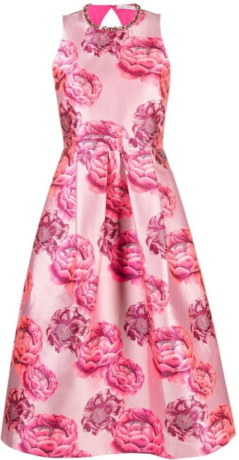 Alice + olivia Midi-jurk met bloemenprint Roze