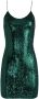 Alice + olivia Jurk met pailletten Groen - Thumbnail 1