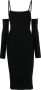 Alice + olivia Midi-jurk met spaghettibandjes Zwart - Thumbnail 1