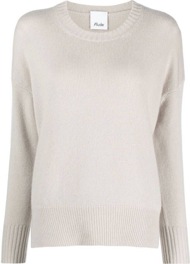 Allude Trui met ronde hals Beige