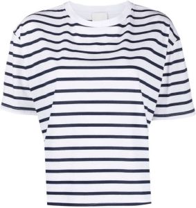 Allude Gestreept T-shirt Wit