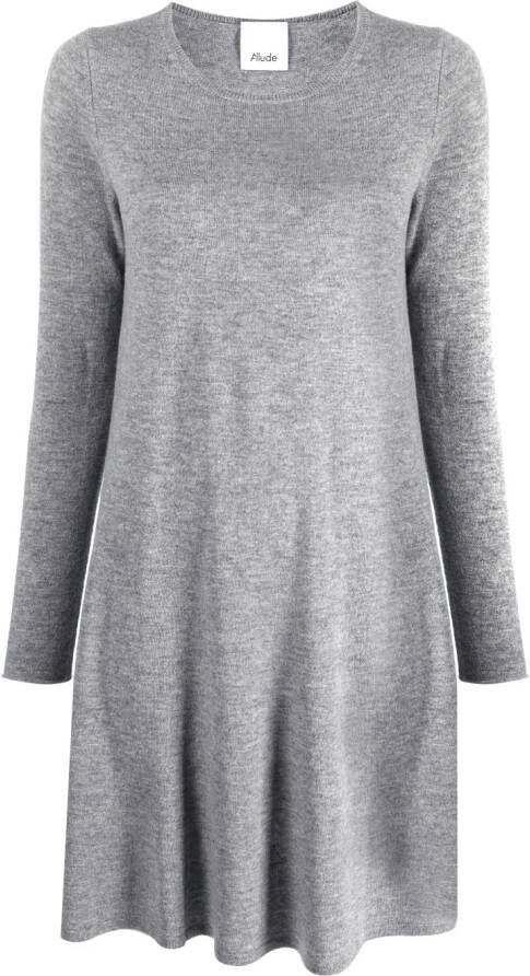 Allude Mini-jurk met lange mouwen Grijs