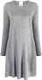 Allude Mini-jurk met lange mouwen Grijs - Thumbnail 1