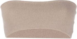 Allude ribbed-knit top Beige