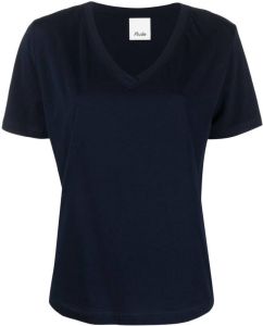 Allude T-shirt met V-hals Blauw