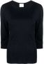 Allude Top met cropped mouwen Blauw - Thumbnail 1