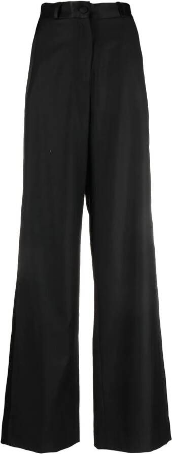Almaz Broek met wijde pijpen Zwart