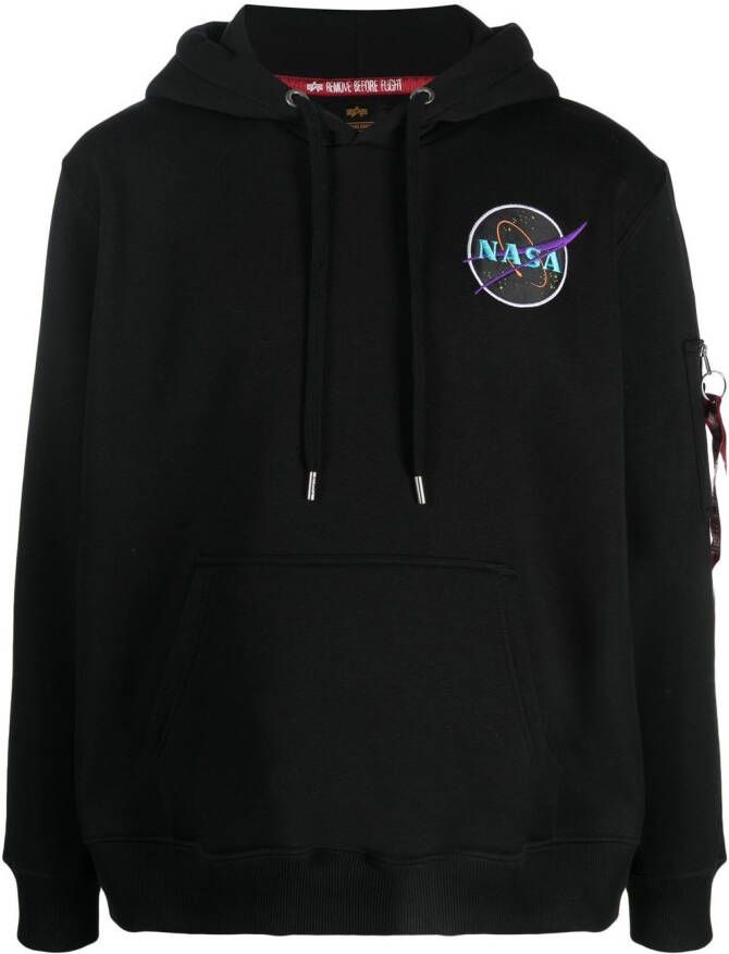 Alpha Industries Hoodie met grafische print Zwart