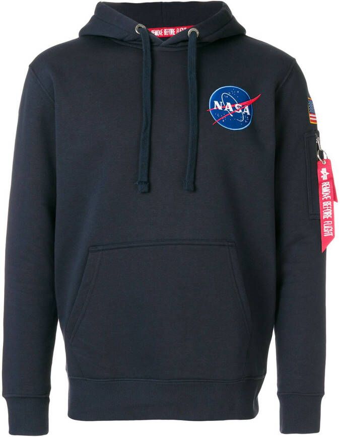 Alpha Industries NASA hoodie Blauw