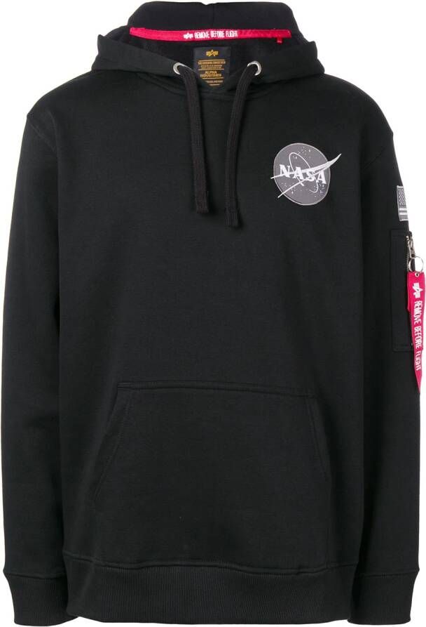 Alpha Industries Nasa hoodie Zwart