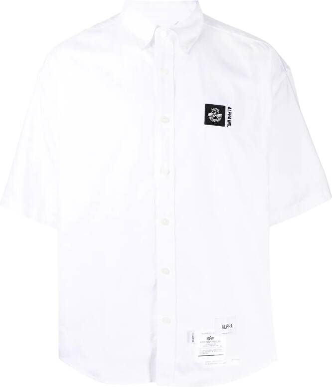 Alpha Industries Overhemd met logopatch Wit