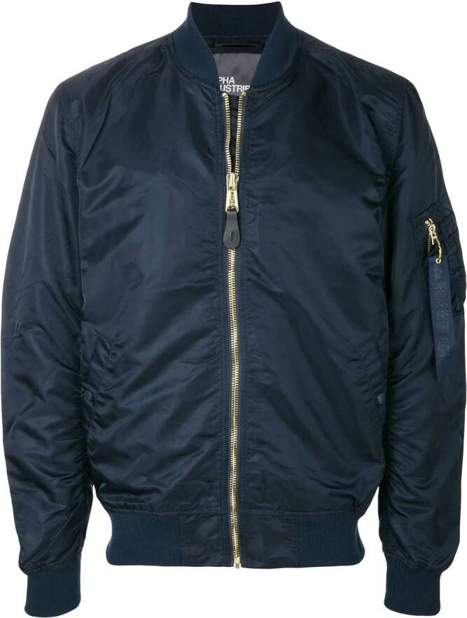 Alpha Industries oversized bomber jacket Blauw