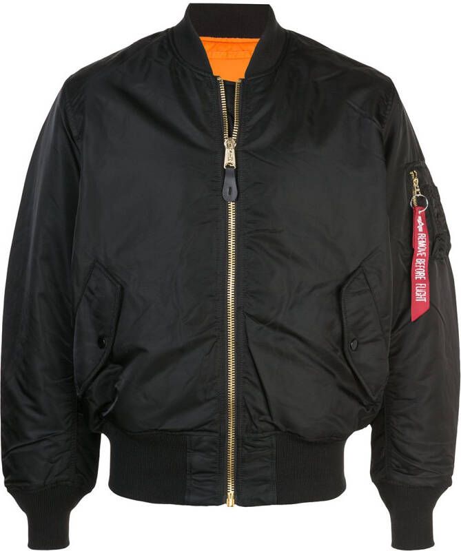 Alpha Industries Oversized bomberjack Zwart