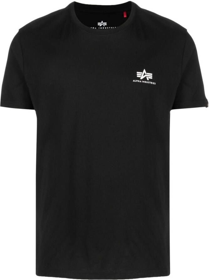 Alpha Industries T-shirt met logoprint Zwart