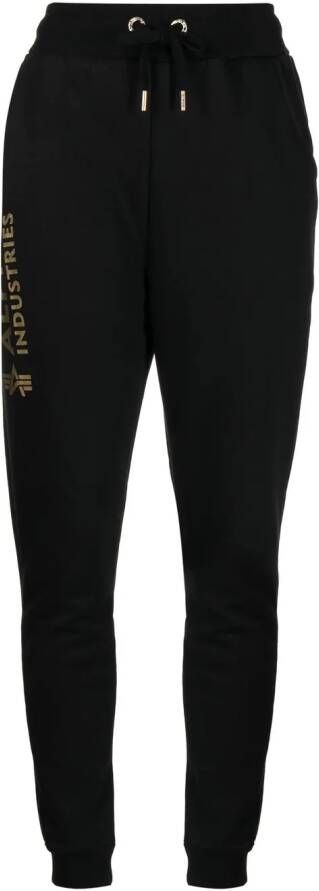 Alpha Industries Trainingsbroek met logoprint Zwart