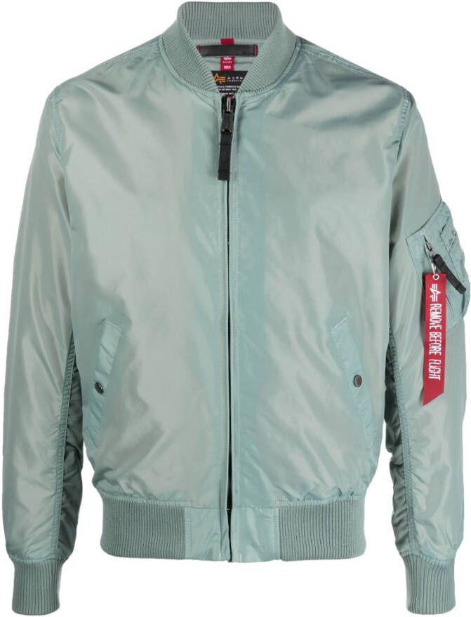 Alpha Industries Bomberjack met rits Groen