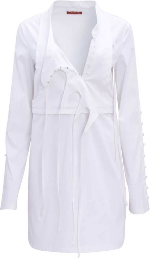 Altuzarra Mini-jurk met lange mouwen Wit
