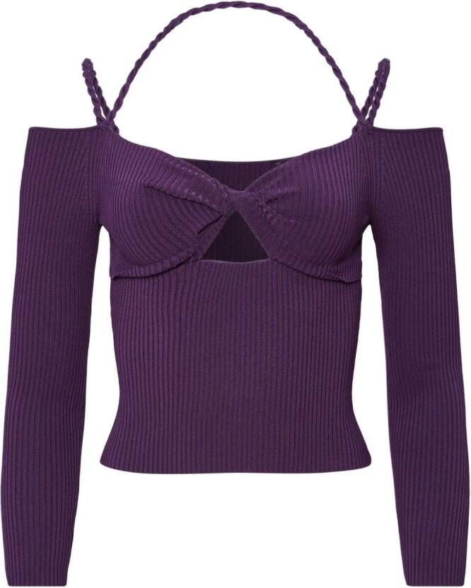 Altuzarra Odin ribgebreide top Paars