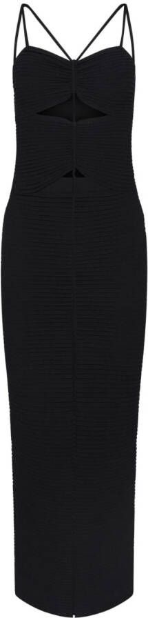 Altuzarra Geribbelde jurk BLACK