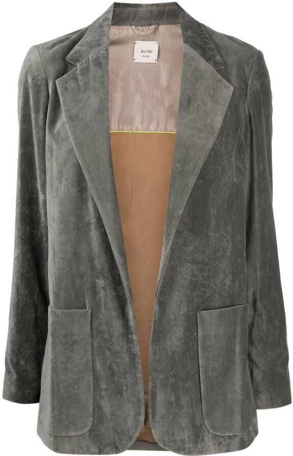 Alysi Blazer met enkele rij knopen Grijs