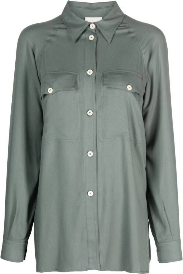 Alysi Button-up blouse Groen