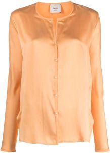 Alysi Button-up blouse Oranje
