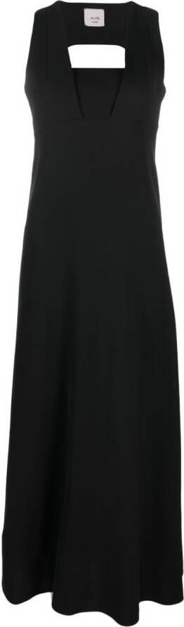 Alysi Maxi-jurk met uitgesneden detail Zwart