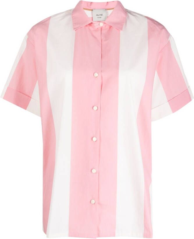 Alysi Gestreepten blouse Roze