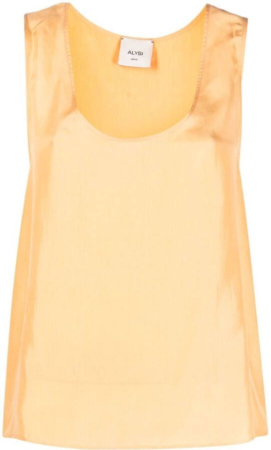 Alysi Zijden tanktop Oranje