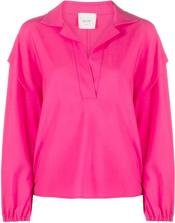 Alysi Blouse met verlaagde schouders Roze