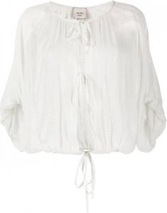 Alysi Doorzichtige blouse Wit
