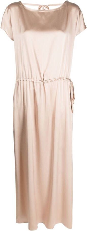 Alysi Satijnen jurk Beige