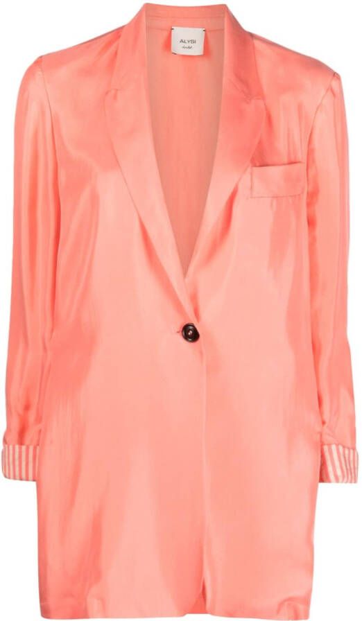 Alysi Blazer met enkele rij knopen Oranje