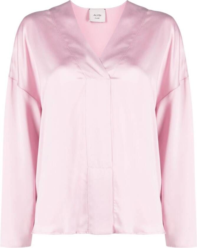 Alysi Zijden blouse Roze