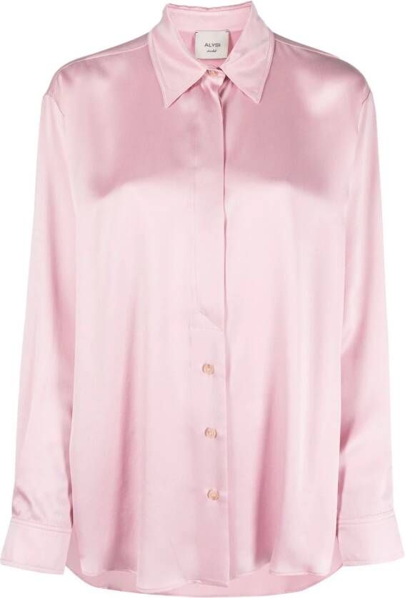 Alysi Zijden blouse Roze