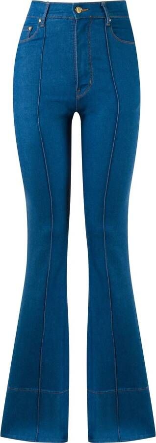 Amapô high waisted cropped jeans Blauw