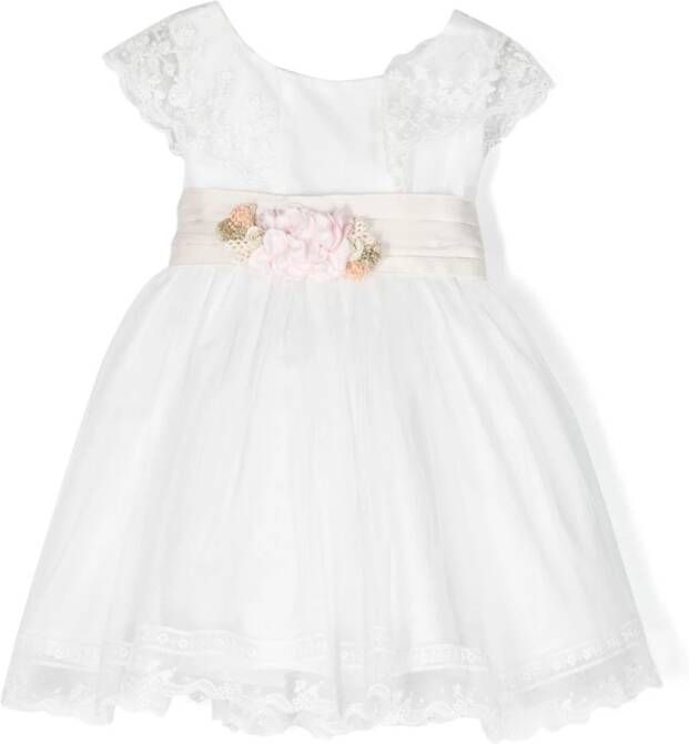AMAYA Jurk met bloe patch Wit