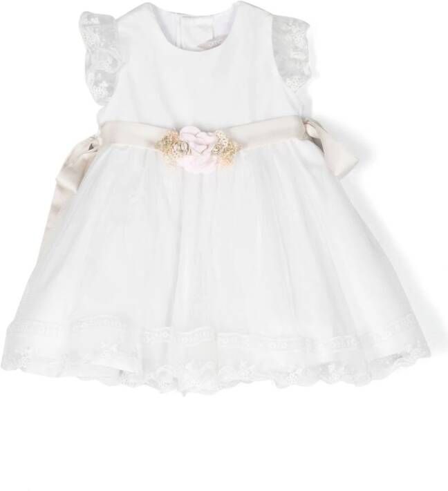 AMAYA Jurk met bloe patch Wit