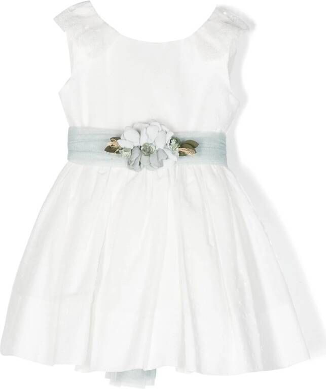 AMAYA Jurk met bloe patch Wit